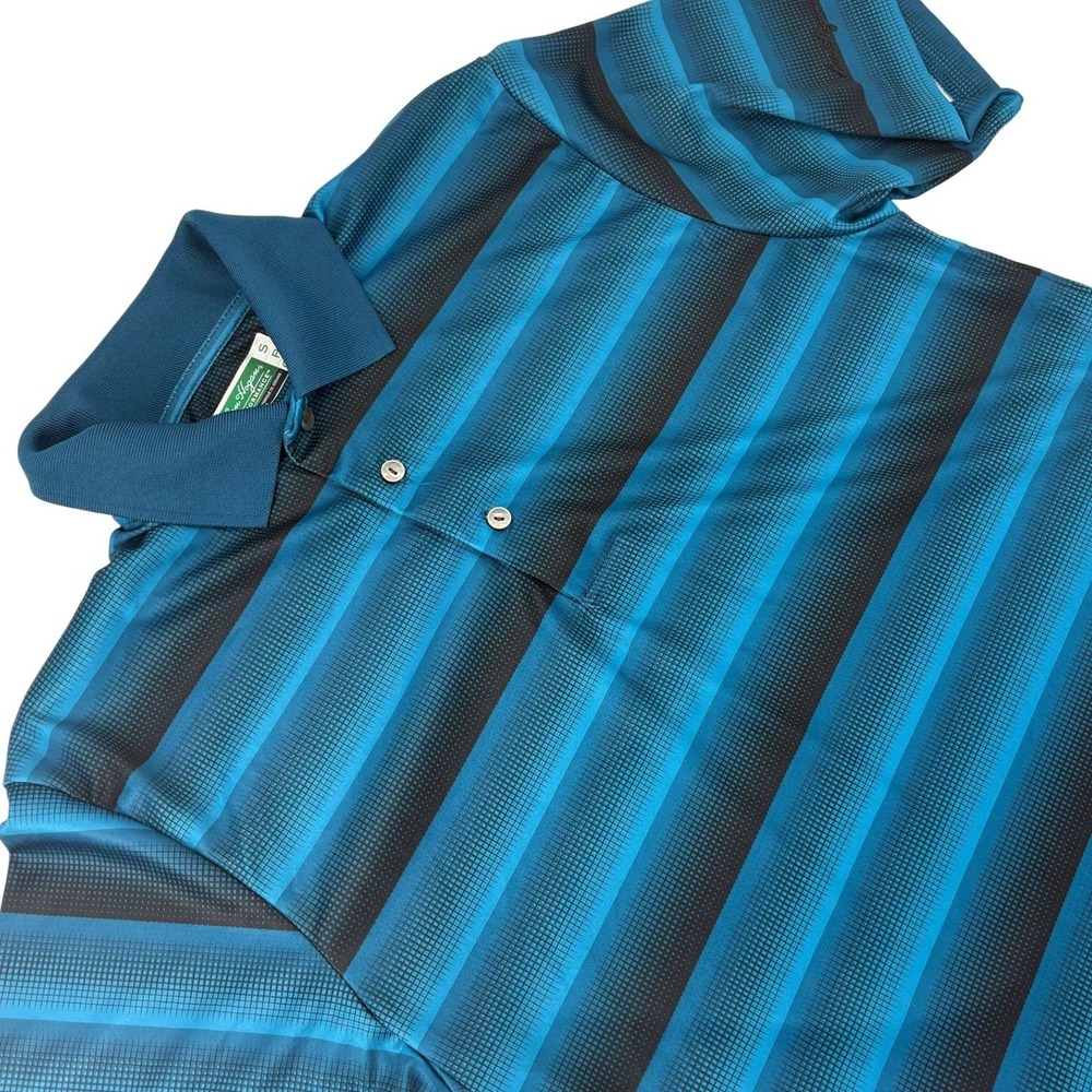 Ben Hogan Performance Polo Shirt Striped Small Blue Black Women's‎ Men's
